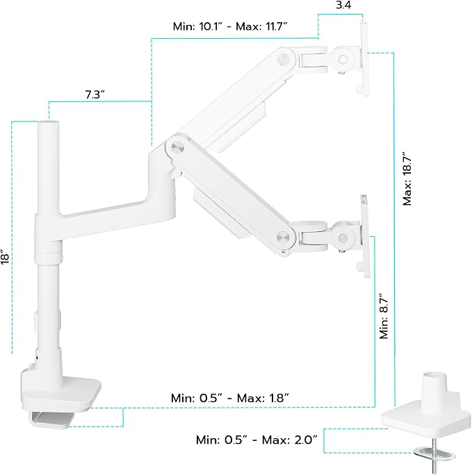 ARES WING Single Monitor Arm Desk Mount - Image 9