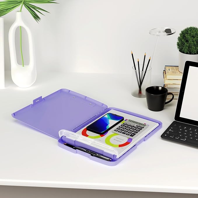 Piasoenc Clipboard with Storage, 8.5 x 11 Organization Box with Pen Holder and - Image 7