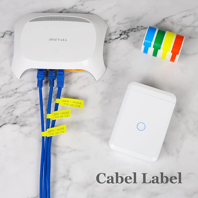 LMASBLTER D110M Label Maker Machine with Tape Portable Bluetooth Sticker Label Printer with Different Fonts Easy to Use Ideal for Home Office Organization Small Business Supplies USB Rechargeable-DeskLoop Office