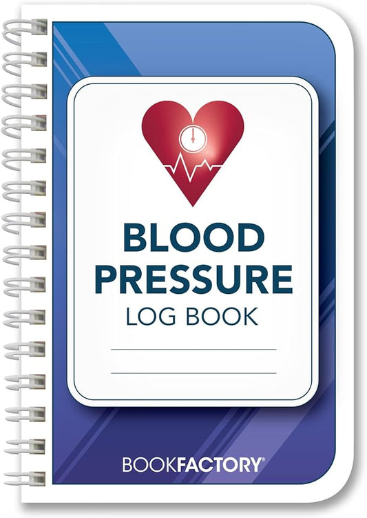 BookFactory Blood Pressure Log Book/Blood Pressure Monitoring Logbook/Personal Medical Tracking Notebook - 104 Pages, 3.5" x 5.5", Wire-O (LOG-104-M3CW-PP(Blood-Pressure))-DeskLoop Office