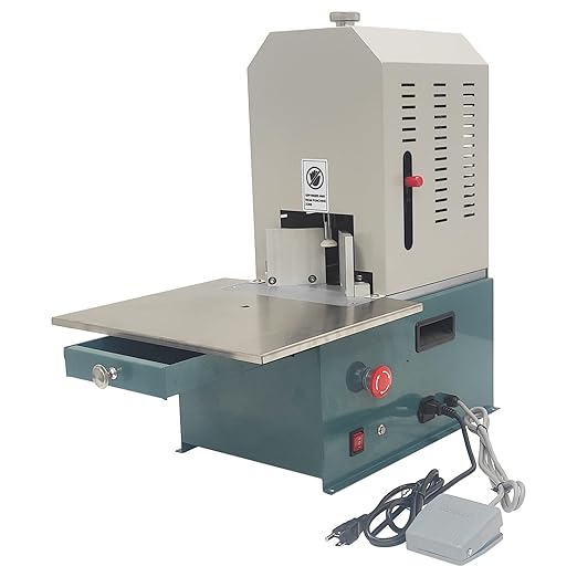 Electric Corner Rounder Machine with Foot Pedal and 7 Blades (R3-R10) 180W 110V Heavy Duty Punch Cutter with Paper Drawer Semi-Auto Metal Corner Rounding Machine for Paper/PVC/Plastic Films-DeskLoop Office