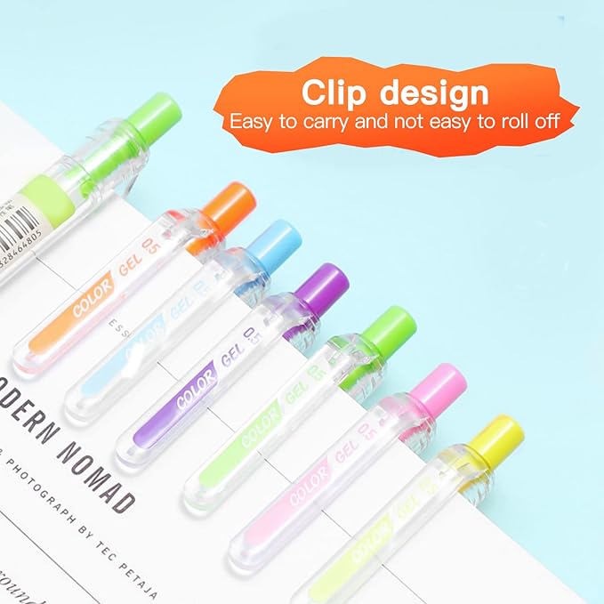 Luminous colors Journal Planner Pens Colorful 0.5mm Markers Fine Tip Drawing Pen Porous Fineliner Pen for Bullet Journaling Writing Note Taking Coloring Art Office School Supplies (6 luminous colors)-DeskLoop Office