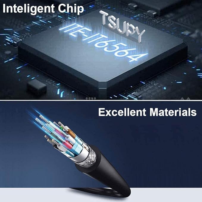 USB Hub 3.0 Splitter, TSUPY USB 3.0 Hub Multi USB Adapter Port Expander with 4ft Cable, SD/TF Card Reader & 3 USB 3.0 Ports Compatible for PC, Laptops, Surface Pro, MacBook, iMac Pro-DeskLoop Office