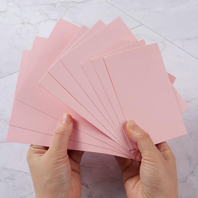 50 Sheets Blank Cardstock Paper 250 GSM Thick Heavy Cards Stock for DIY Art Projects, Card Making, Postcards, Greeting Cards, Birthday Party, Wedding Invitation (Pink, 5x7 inches)-DeskLoop Office