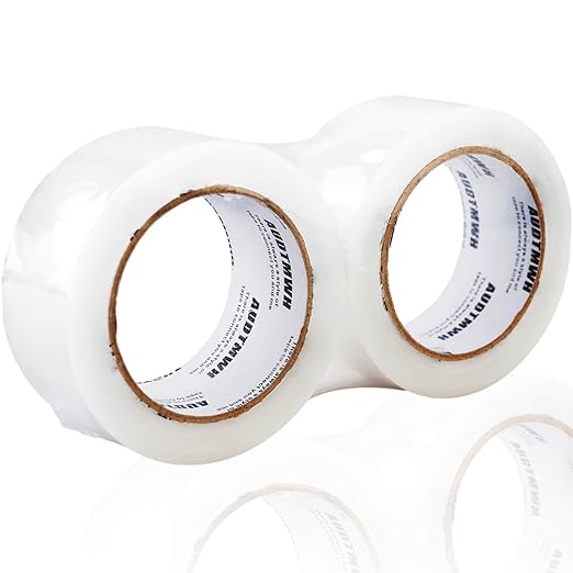 Packing Tape Refills, Clear, Packaging Tape Heavy Duty Designed for Moving, Shipping and Packing, Mailing,1.88" x 60 yds, 2 Rolls-DeskLoop Office