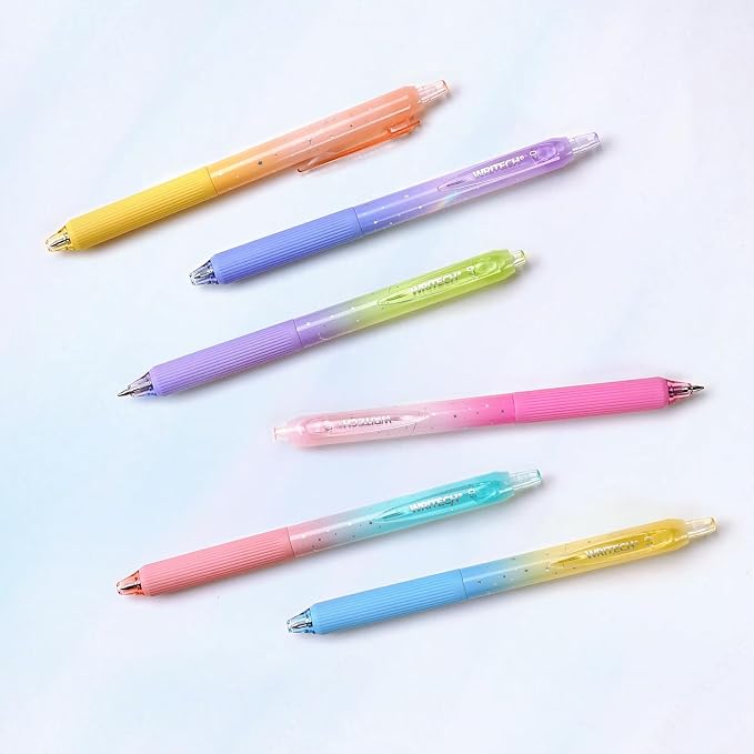 WRITECH Gel Pens Fine Point: Nebula Pen Set 0.7mm Black Ink Retractable 6ct - Image 8