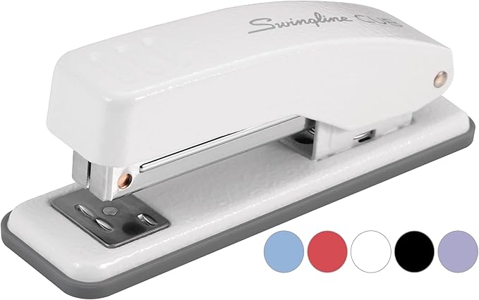Swingline Stapler, Cub Compact Desktop Stapler, 20 Sheet Capacity, Metal, Arctic White (S701067)-DeskLoop Office