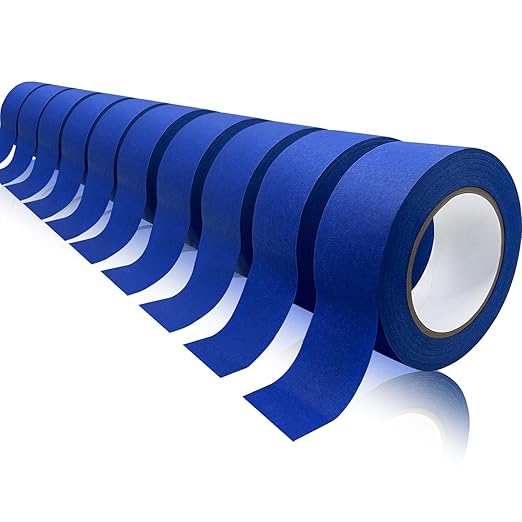 Premium Painter's Tape, 10 Rolls Blue Tapes Painters Tape, 1.88in x 60.1yds, General Purpose Masking Tape, Multi-Surface Painting Tape for Painter, DIY Crafts Arts, Indoor & Outdoor Use, Easy Removal-DeskLoop Office