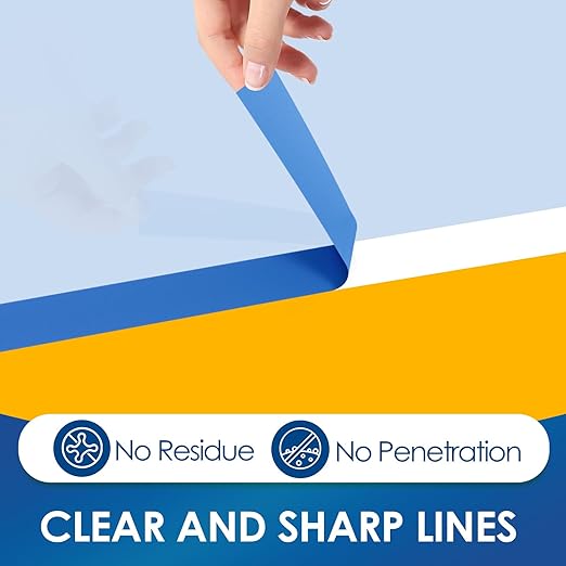 48 Rolls Blue Painters Tape Bulk 1 Inch, Paint Tape 0.94In× 55 Yards, Upgrade Masking Painter's Tape for Walls Painting Car Crafts Home UV Resistant, Total 2640 Yards-DeskLoop Office