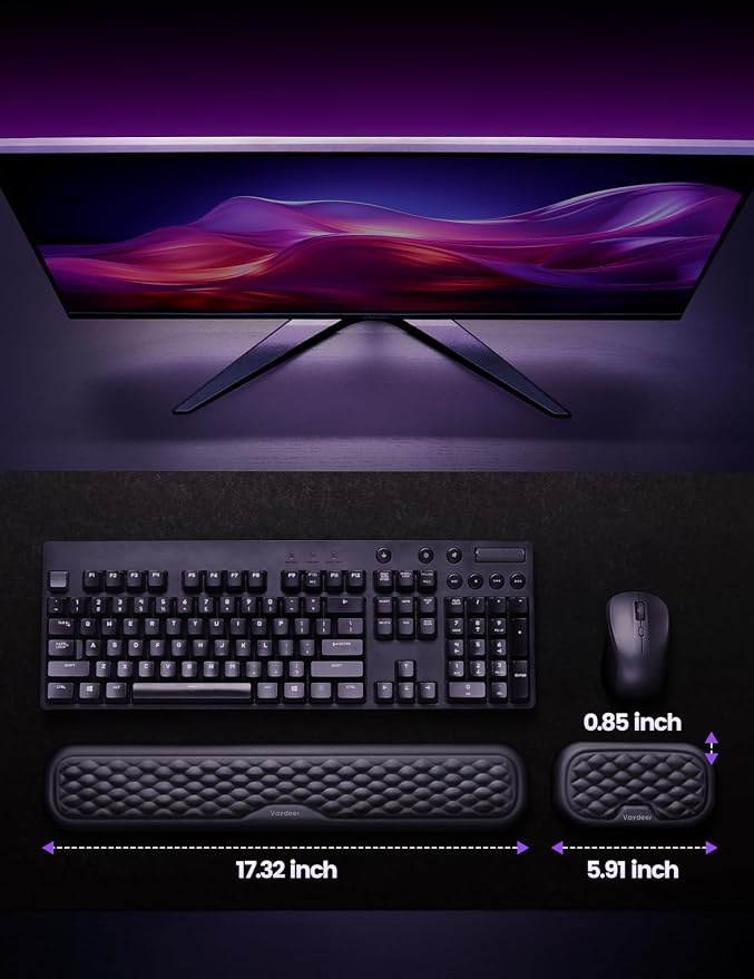 Vaydeer Wrist Rest for Keyboard and Mouse, Computer Ergonomic Wrist Support Pad - Image 7
