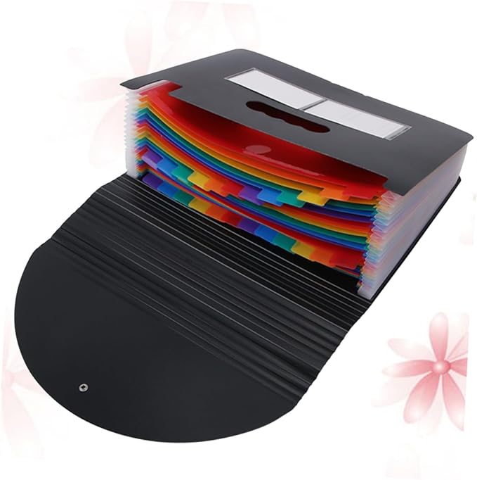 Lurrose 12 Layer PP Rainbow File Folder Multi-Function Accordion Document - Image 9