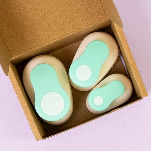 Craftelier - Paper Punch Set | 3/8", 5/8" & 1" Shape Hole Puncher for Paper Crafts | Round Hole Punch to Create Scrapbooks, DIY Cards & Journals | Craft Punch Set for Cardstock.-DeskLoop Office