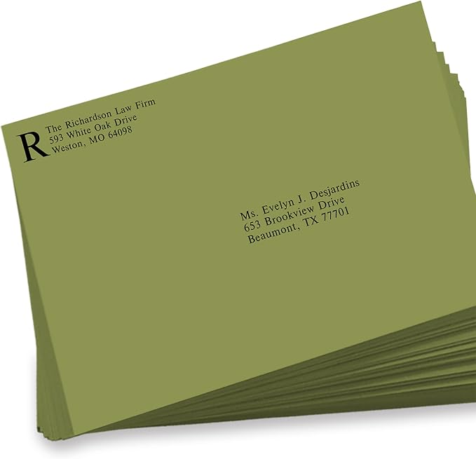 LUXPaper 9 x 12 Open End Envelopes | Peel & Press | Avocado Green | 70lb. Text - Image 5