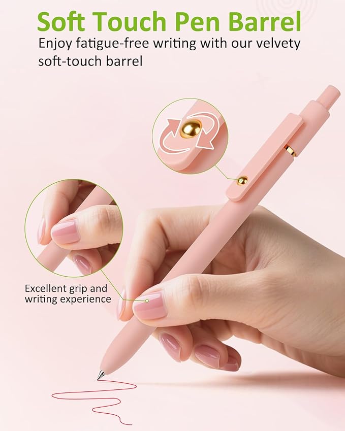 FIOVER Colored Pens, 6 Pack Colorful Gel Pens, Quick-Dry 0.7mm Medium Point for Journaling, Note Taking, Doodling, Aesthetic Office School Supplies, Gifts for Women Men(Multiple Colors)-DeskLoop Office