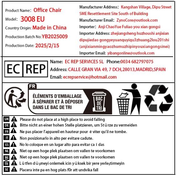 Efomao Big and Tall Office Chair 400lbs – High Back PU Leather Executive Chair with Lumbar Support, Footrest, Swivel Base, Padded Armrests, and Rolling Wheels for Home Office, White Computer Chair-DeskLoop Office
