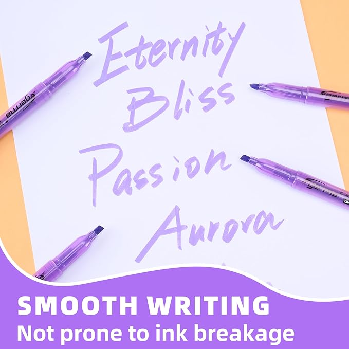 Purple Highlighters, 36 Pack, Chisel Tip Highlighter Pack, Quickly Drying, Perfect for Students Kids Adults Classroom, Office, School Supplies-DeskLoop Office