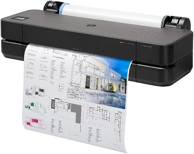 HP DesignJet T210 Large Format 24-inch Plotter Printer, Includes 2-Year Onsite Warranrty Support (8AG32T) - New Model-DeskLoop Office