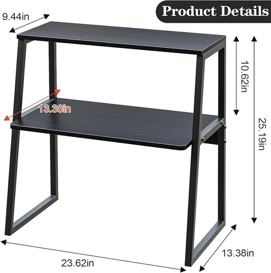 Arbuxzuy Printer Stand, Desktop Printer Shelf, 3 Tier Desk Shelf - Image 2