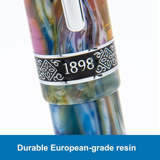 Conklin 1898 Fountain Pen, Misto Green - Fine Nib | Luxury Writing Instrument with Unique Resin Blend | JoWo Stainless Steel Nib Made in Germany | Ideal Gift for Pen Lovers-DeskLoop Office