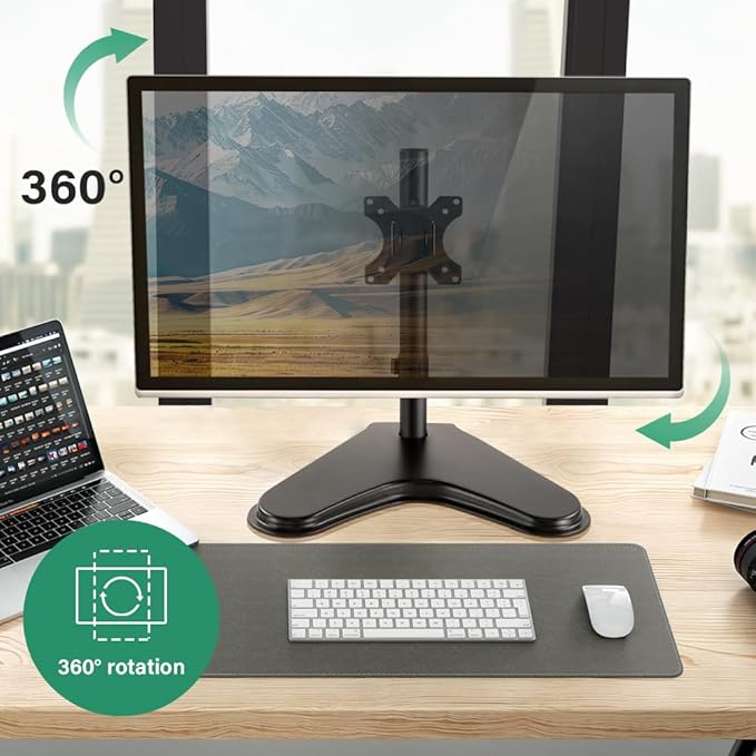 FURWOO Adjustable Tvstand Single Computer Monitor Riser for 13'' to 32'' Screen,75x75mm,100x100mm-DeskLoop Office