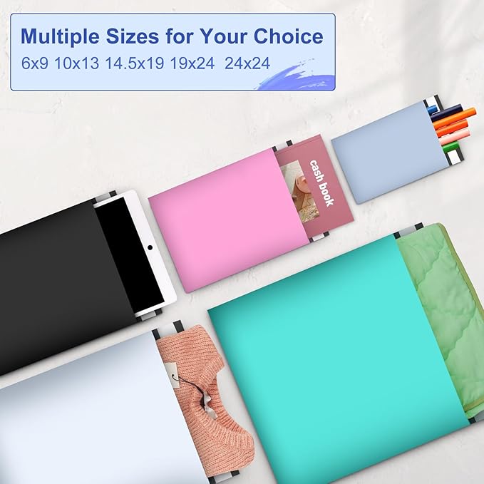 120PC Poly Mailers 6x9 Inch Light Blue Mailing Envelopes Bags Shipping Bags with Self Adhesive Waterproof and Tear-Proof Postal Bags-DeskLoop Office
