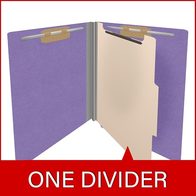Ecom Folders Heavy Duty Top Tab Classification Folders | Letter Size 18 Pt Stock - Image 8