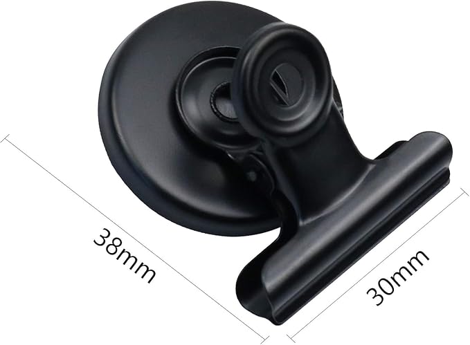 Grtard 50 Pack Magnetic Clips Heavy Duty, Black Magnet Clips for Fridge, Refrigerator Magnets, Strong Magnetic Clip, Scratch Free Magnets with Clip for Whiteboard, Refrigerator, Cruise, Locker-DeskLoop Office