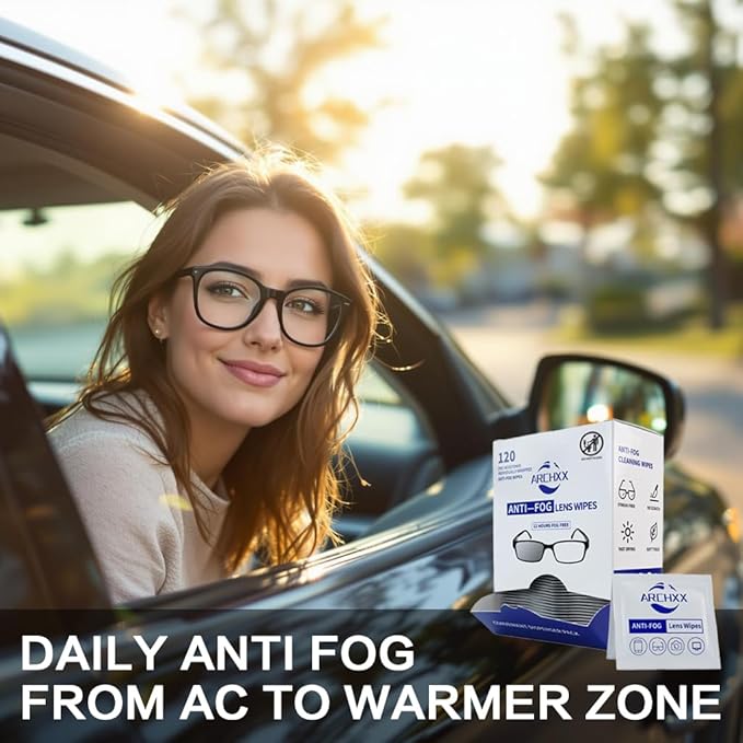 Anti Fog Wipes for Glasses, 240 Count,Pre-Moistened Cleaning Wipes, Lens Cleaner Wipe for Eyeglasses,Sunglasses,Goggles,Screen,Phone,Individually Wrapped Eye Glasses Cleaner-DeskLoop Office
