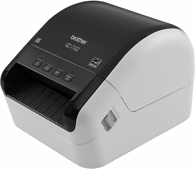 Brother QL-1100 Wide Format, Postage and Barcode Professional Thermal Monochrome Label Printer, Black-DeskLoop Office