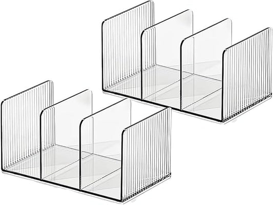 Acrylic Desk File Organizer,Office Desktop Binder File Folder Mail Organizer,Handbag Purse Book record Magazine Holder (2 Pack)-DeskLoop Office