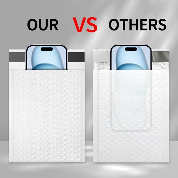 Bubble Mailers 3.5x5 inch 40Pack White Bubble Mailers Self-Seal Padded Mailing Envelopes Bubble Opaque Padded Mailer for Small Businesses to Package and Mail Jewelry Cosmetics#0000-DeskLoop Office