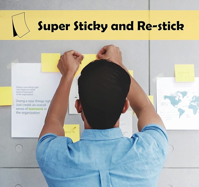 24 Pads Mini Sticky Notes,2 x 1.5 Sticky Notes Small,2400pcs Notes Pads,Strong Self-Adhesive Notes,Yellow Bulk Tiny Pads Easy to Post Notes for Office Supplies,School,Daily Life(100 Sheets/Pad)-DeskLoop Office