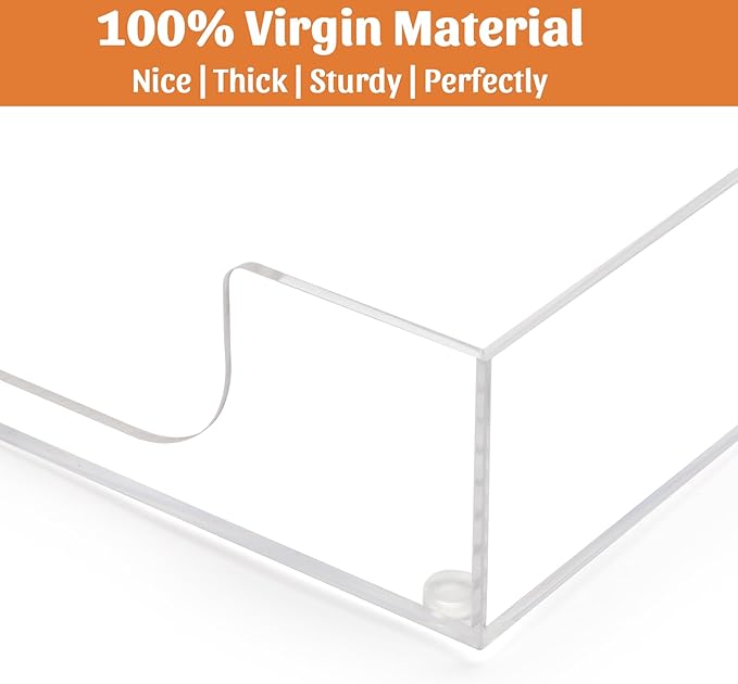 Acrylic Letter-Size Tray, Sturdy Heavy-Duty Clear Printer Paper Tray, Single-Tier Stackable File Storage Organizer for Office Home (1, Clear)-DeskLoop Office