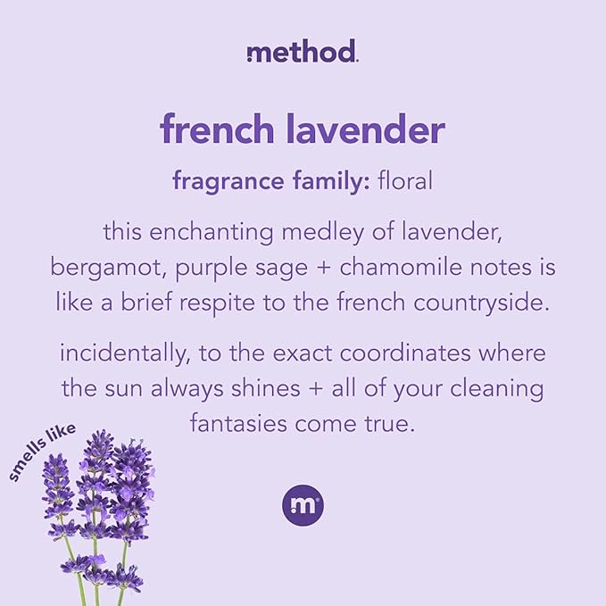 Method All-Purpose Cleaner Spray, French Lavender, Plant-Based and Biodegradable Formula Perfect for Most Counters, Tiles and More, 28 Fl Oz, (Pack of 8)-DeskLoop Office