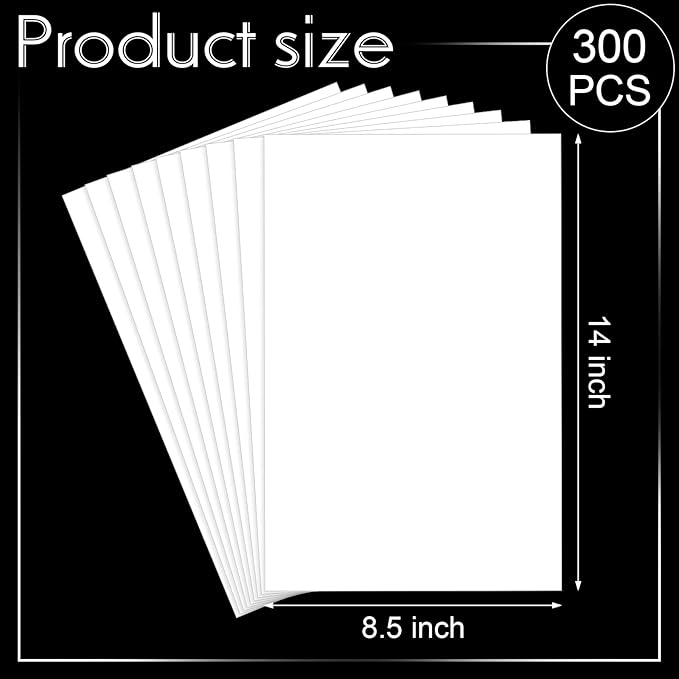 Mepase 300 Sheets Cardstock Paper 8.5 x 14 White Paper, 65lb Card Stock Printer Legal Cardstock for Invitations, Menus, Wedding, DIY Cards-DeskLoop Office
