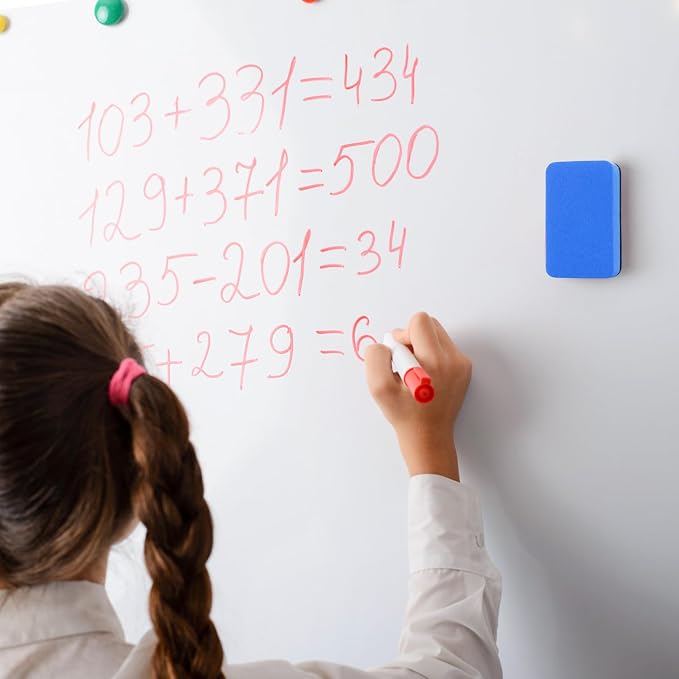 Dry Erase Eraser, 8 Pack Magnetic Whiteboard Erasers, Rectangle Dry Erase Board - Image 7
