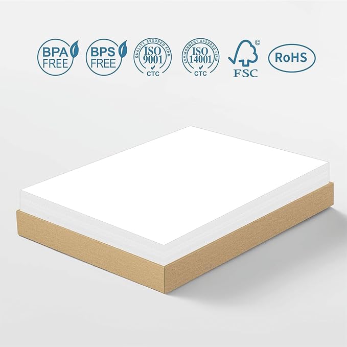 8.5" x 11" Full Sheet Labels, JIQEZNL Premium Label Sticker Paper for Laser & Inkjet Printers - 100 Sheets-DeskLoop Office