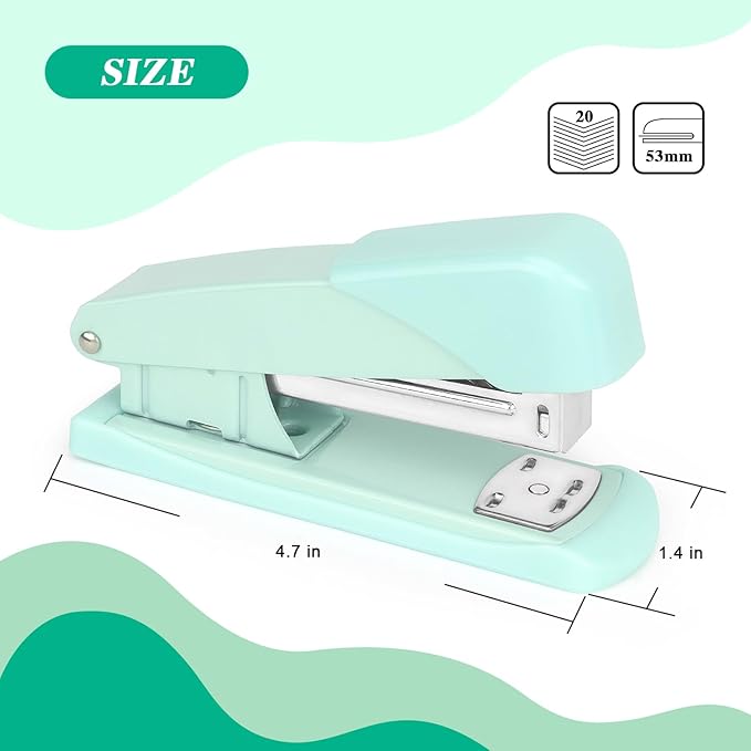 Tamaki Stapler, Office Stapler, Staplers for Desk(Green)-DeskLoop Office