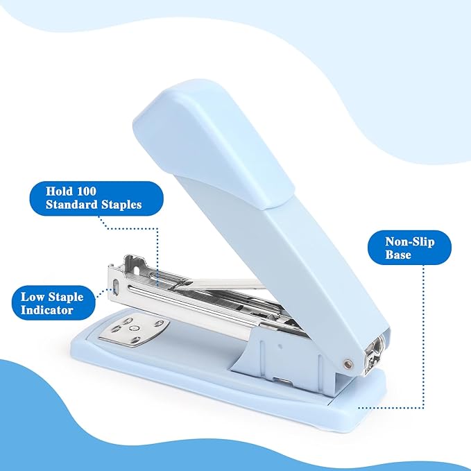 Tamaki Stapler, Office Stapler, Staplers for Desk(Blue)-DeskLoop Office