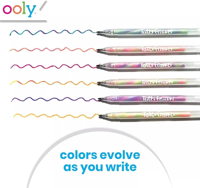 Ooly Scented Tutti Fruitti Color Changing Gel Pens Set of 6-1.00mm NIB, Easter Activities for Kids, Color Changing as you Write, Pens for Kids, Adults, Art and Stationery Supplies