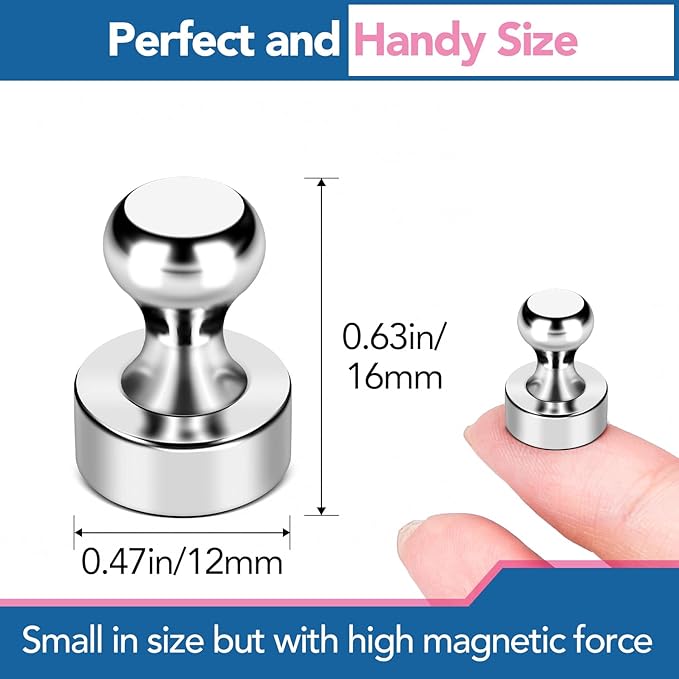 LOVIMAG Refrigerator Magnets, 28Pcs Strong Fridge Magnets for Refrigerator, Small Neodymium Magnets for Whiteboard, Metal Push Pin Magnets for Kitchen, Office, School, Locker, Map Decorative-DeskLoop Office