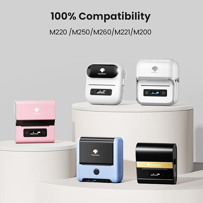 Phomemo M220/M250/M200/M221/M260 Thermal Label,Multi-Purpose White Self-Adhesive Label Sticker, 2.75" X 3.14" (70 * 80mm),Suitable for Address, Shipping, Small Business and More, 3 Rolls-DeskLoop Office