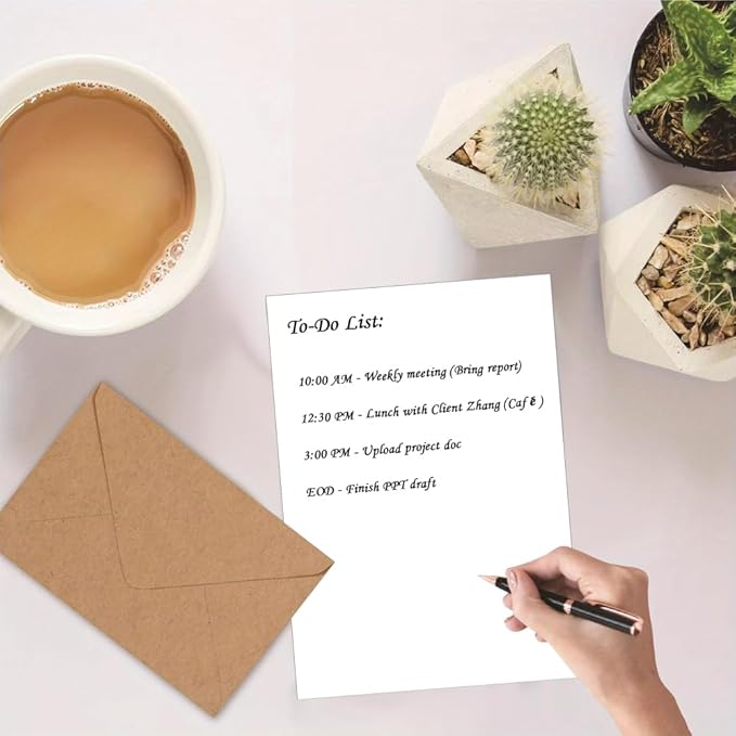 Printer Paper - 100 Sheets, A5 Premium Bright White Paper, 28lb Bond / 70lb Text (105 gsm) Bright White Paper – Great for Copy, Printing, Writing, 5.83" x 8.27" (148 x 210 mm)-DeskLoop Office