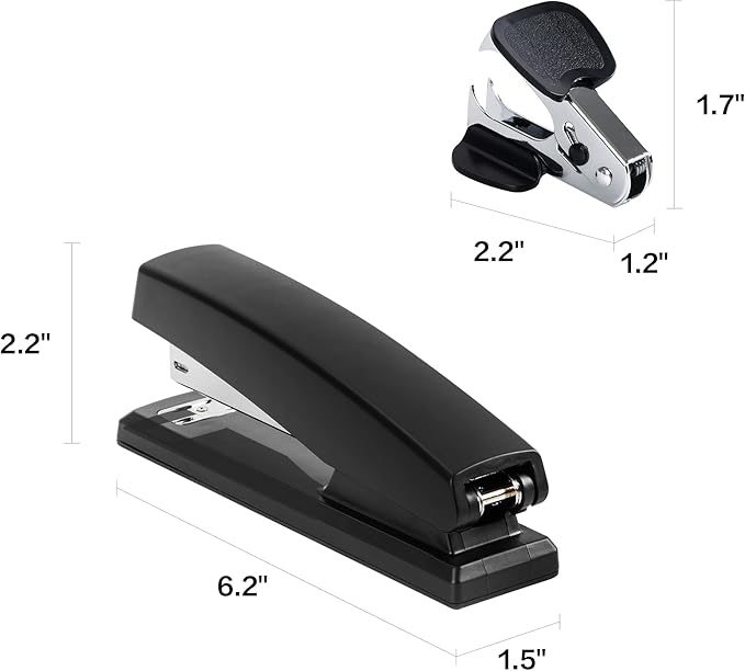 Deli Stapler, Desktop Stapler, Office Stapler, 25 Sheet Capacity, Includes 1000 Staples and Staple Remover, Black-DeskLoop Office