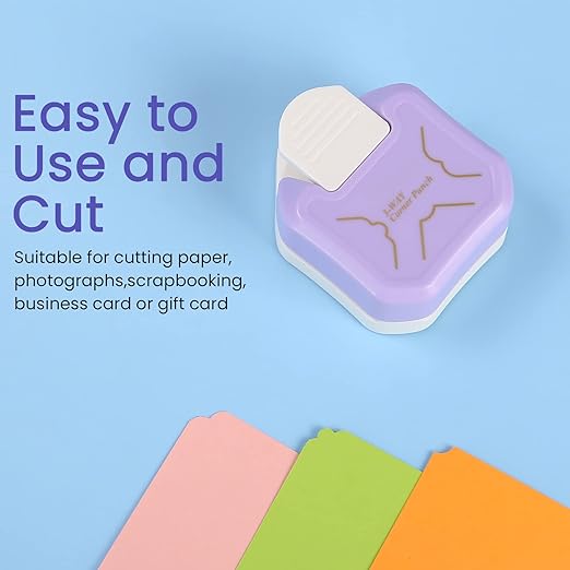 MyArTool 3 in 1 Beauty Shape Corner Punch, 3 Way Corner Paper Punch for Paper Crafts, Laminate, Cardstock, Business Card, DIY Projects, Photo, Card Making and Scrapbooking-DeskLoop Office