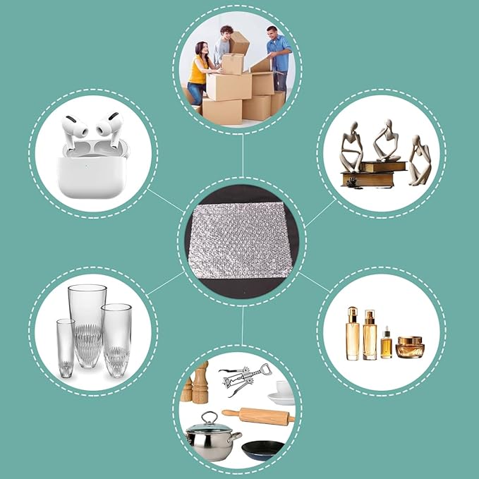 XYH 100 Pcs Bubble Pouches, 6''x8''or 8''x10'' Multiple combinations Bubble Bag for Packing, Which is Anti-Impact Come with Exquisite Sealing Label Storage Packing and Moving.-DeskLoop Office