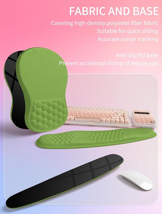 Hokafenle 2in1 Combination, Wave Keyboard Wrist Rest and Ergonomic Curvature - Image 6