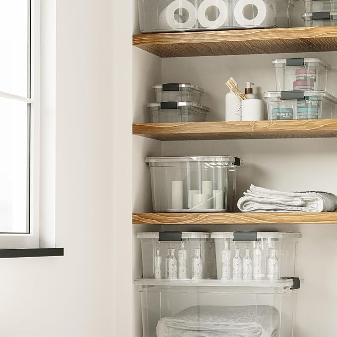Superio Storage Bins with Lids- 2 Pack, 2.5 Qt Clear Boxes - Image 9