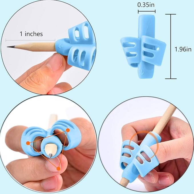 JuneLsy Pencils Grips Pencils Grips for Kids Handwriting Posture Correction Training Writing AIDS for Kids toddler Preschoolers Students Children Special Needs (6PCS)