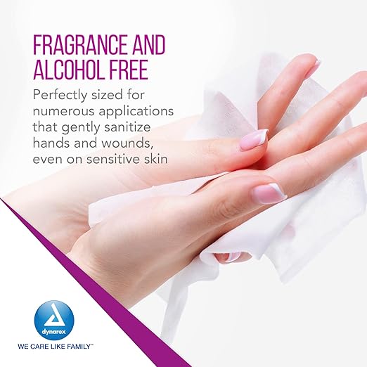 Dynarex BZK Antiseptic Towelettes - 5"x7" - Benzalkonium Chloride, Hand Sanitizing Wipes or First Aid Wound Wipes, 1 Case of 1000 (Packaging May Vary)-DeskLoop Office